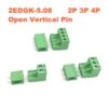 ราคาต่อชุด  5.08Mm 2P 3P 4P 6p 7 p 8 p สกรูปลั๊ก PCB Terminal Block 2EDGK 2EDGV ขาตรง Pluggable Bornie ส่งของทุกวัน