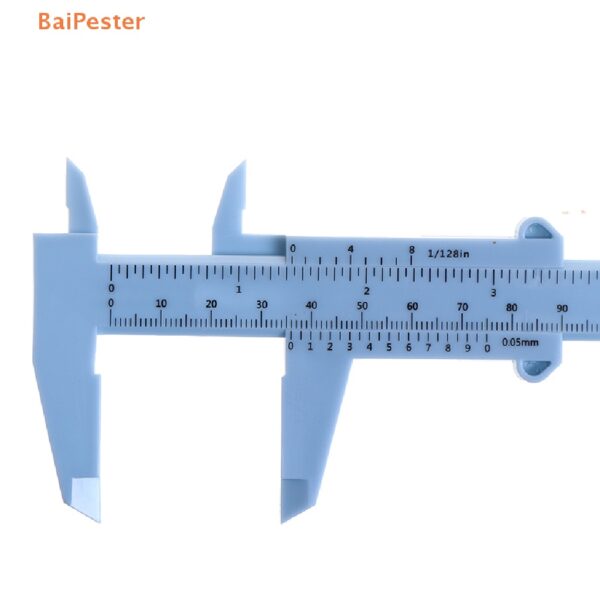 [BaiPester] 0-150mm double rule scale plastic Vernier caliper measuring Student tool ruler