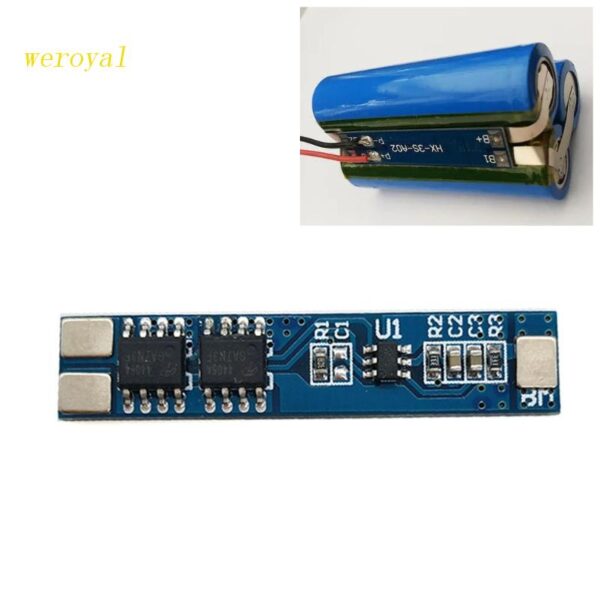 Weroyal บอร์ดโมดูลชาร์จลิเธียมลิเธียม 2S 18650 5A BMS Li-ion ป้องกันการกระแทก