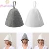 【COLORFUL】Thicken Wool Felt Sauna Hat Hair Protection Spa Sauna Avoiding Heatstroke Tools