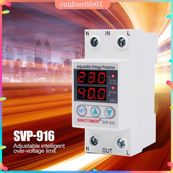 Odl Svp-916 รีเลย์ป้องกันไฟกระชาก แรงดันไฟฟ้า รางดิน ปรับได้ พร้อมขีดจํากัดกระแสไฟ - สหราชอาณาจักร