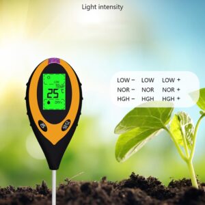 4in1 เครื่องวัดค่าดิน Soil PH meter ความชื้น อุณหภูมิ แสง เครื่องวัดดิน ระบบดิจิตอล Soil Survey Instrument