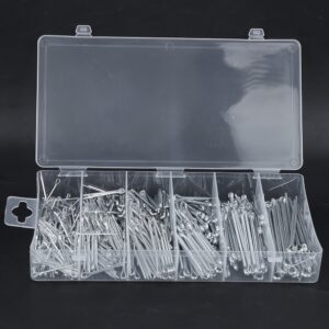 เครื่องมือ Cotter Pin Assortment Pins 555 ชิ้นพร้อมกล่องเก็บอุตสาหกรรม