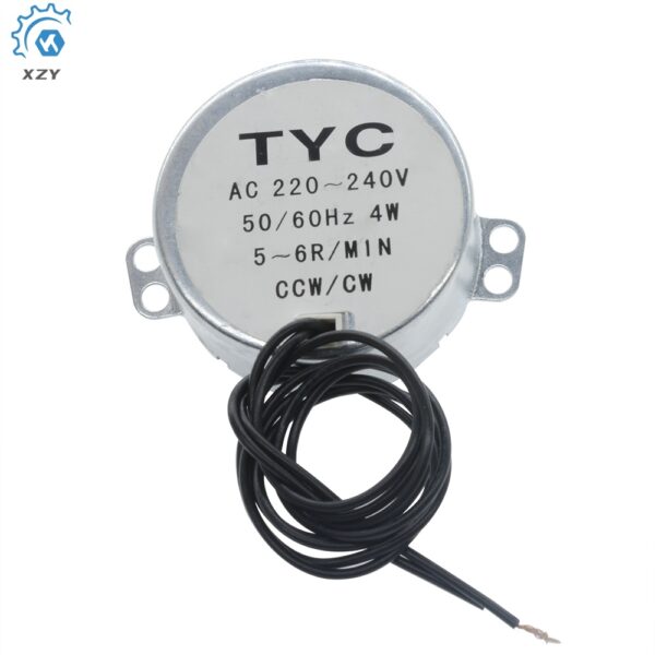 มอเตอร์เกียร์ซิงโครนัส AC TYC-50 AC220-240V CCW สําหรับเตาผิงไฟฟ้า