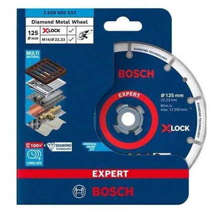 ใบเพชรตัดเหล็ก5" X-Lock BOSCH 2608900533