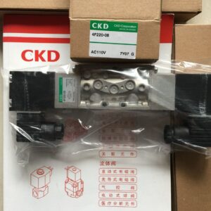 CKD นักบินดำเนินการวาล์วขดลวดแม่เหล็กไฟฟ้า 5 ทิศทาง AC110v DC24V AC220 4F210-08