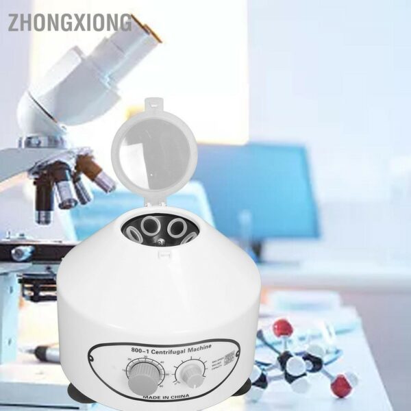 ZhongXiong Centrifuge แบบตั้งโต๊ะในห้องปฏิบัติการ 1790xg เครื่องหมุนเหวี่ยงไฟฟ้าพร้อมตัวจับเวลาและควบคุมความเร็ว