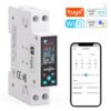 Tongou Tuya Wifi 35 มม. DIN RAIL สวิทช์อัจฉริยะ มิเตอร์วงจรเบรกเกอร์ LED มิเตอร์พลังงาน KWh รีเลย์จับเวลาพลังงาน ควบคุมด้วยแอพ พร้อมฟังก์ชั่นมิเตอร์ และเติมเงิน เข้ากันได้กับ Alexa