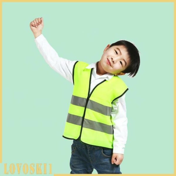 [Lovoski1] เสื้อกั๊กสะท้อนแสง สีเหลือง สีเขียว สําหรับเด็ก