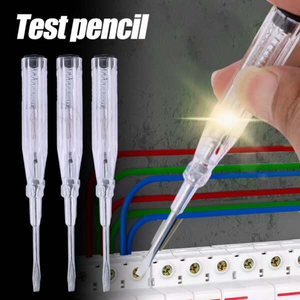 ปากกาทดสอบแรงดันไฟฟ้า - เครื่องตรวจจับแรงดันไฟฟ้า แบบใส - AC100-500V ปากกาตรวจจับแรงดันไฟฟ้า - ไม่สัมผัสอัจฉริยะ - เครื่องมือทดสอบวงจรที่บ้าน - ไขควงไฟฟ้า