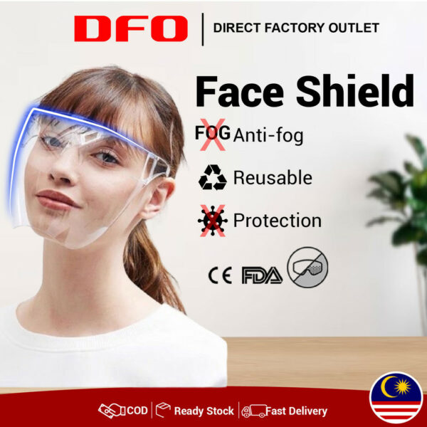 Dfo หน้ากากพลาสติกใส แบบเต็มหน้า ป้องกันหมอก ป้องกันฝ้า สําหรับเชฟอาหาร โรงแรม ห้องครัว ร้านอาหาร