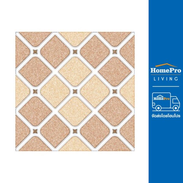 HomePro กระเบื้องพื้น 12x12 นิ้ว ก่อตะวัน น้ำตาล A 1M2 แบรนด์ ภูผา