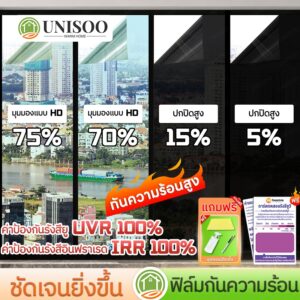 Nano Ceramic UV400   HD Window Film กันแดด กันความร้อน ติดกระจกรถยนต์ อาคาร  กันแสงยูวี UVR 100% กันรังสีอินฟราเรดIR