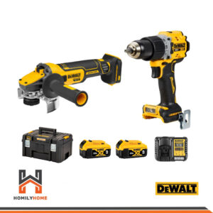 4.4  DEWALT สว่านกระแทกและเครื่องเจียรไร้สาย ไร้แปรงถ่าน 20V Max รุ่น DCK2216P2T (DCD805+DCG409) B 5056174522713