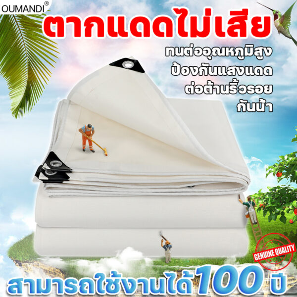 ผ้าใบกันฝน เกรด AAAวัสดุใหมPVC(มีรู) กันน้ำ กันแดด 2x2 2x3 2x4 3X4 4X6 ผ้าใบพลาสติกเอนกประสงค์ ผ้าใบคลุมรถ ผ้าใบกันแดด