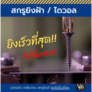 ไดวอล สกรูดำ ยิงฝ้า ยึดเพดาน ฟาสฟิกซ์ Drywall เกลียวปล่อย เบอร์ 6 (มีทุกขนาด) ยิงเร็วสุด เกรดส่งออกยุโรป - ราคาต่อกล่อง